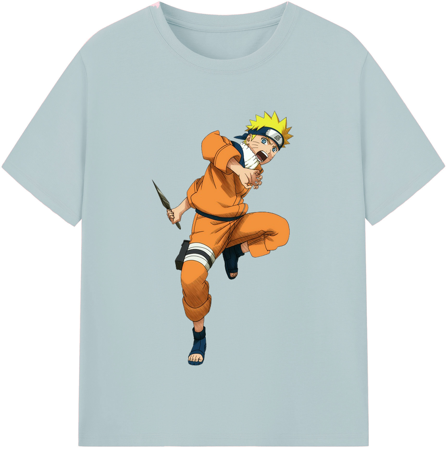 （画像用） NARUTO -ナルト- うずまき ナルト Uzumaki Naruto 綿100％半袖Tシャツ（フロントプリント）